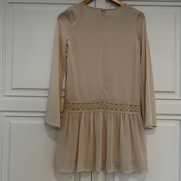 🌟HP🌟 Altar’d State Crochet Detail Drop Waist Dress in Cream - Picture 4 of 17